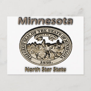 Postal Sello Estatal Minnesota North Star