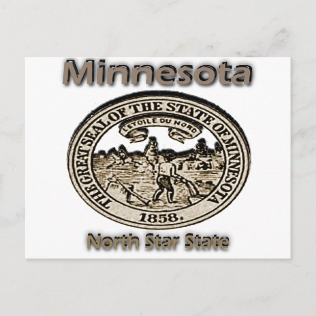 Postal Sello Estatal Minnesota North Star (Anverso)