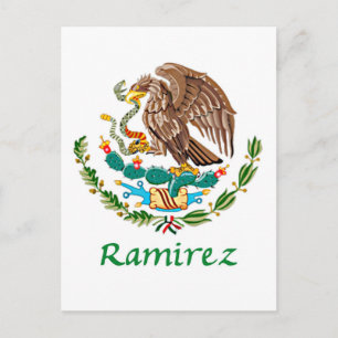 Postal Sello nacional mexicano de Ramírez