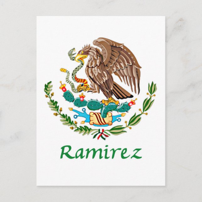 Postal Sello nacional mexicano de Ramírez (Anverso)