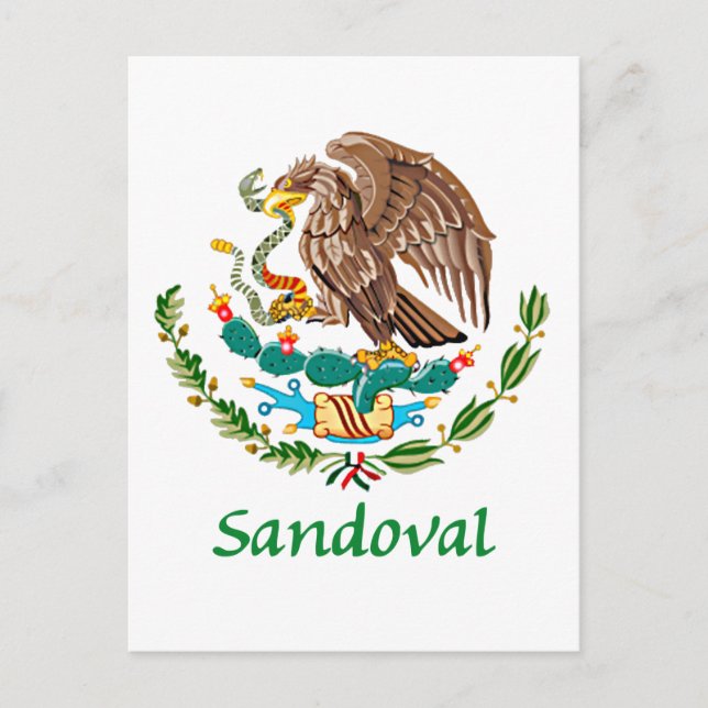 Postal Sello Nacional Sandoval (Anverso)