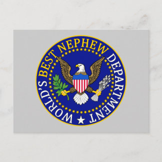 Postal Sello oficial del mejor departamento de sobrinos d
