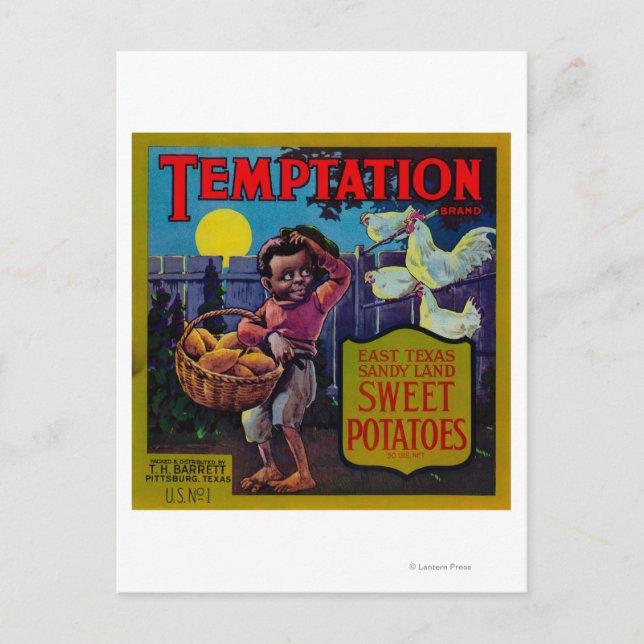 Postal Sello Temptation Yam en Pittsburg, TX (Anverso)