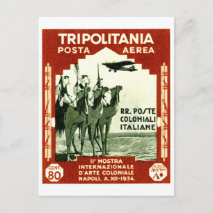 Postal Sello Tripolitania 80 centesimi 1934