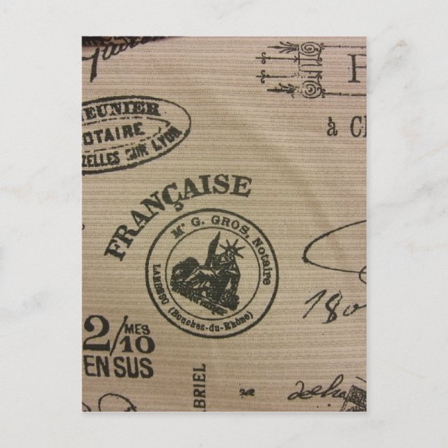 Postal Sellos de viaje franceses (Anverso)