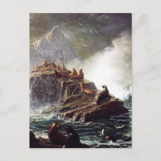Postal Sellos en las rocas, islas Farallón - Bierstadt