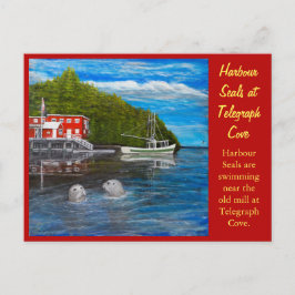 Postal Sellos en Telegraph Cove, BC Canadá.