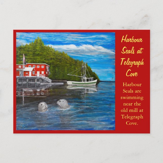 Postal Sellos en Telegraph Cove, BC Canadá. (Anverso)