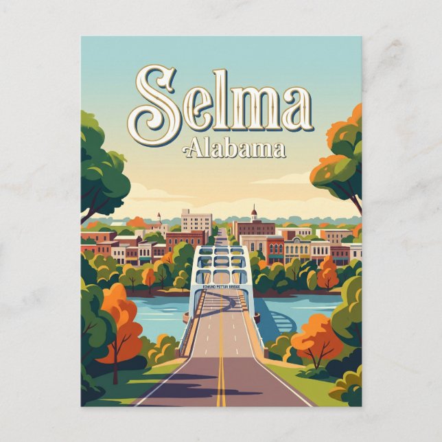 Postal Selma EE. UU. (Anverso)