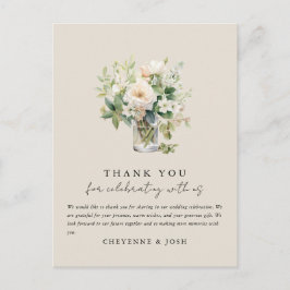 Postal Selva de acuarela encantada Bohemia Gracias