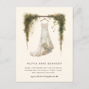 Postal Selva de acuarela encantada Ducha nupcial bohemian