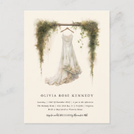Postal Selva de acuarela encantada Ducha nupcial bohemian