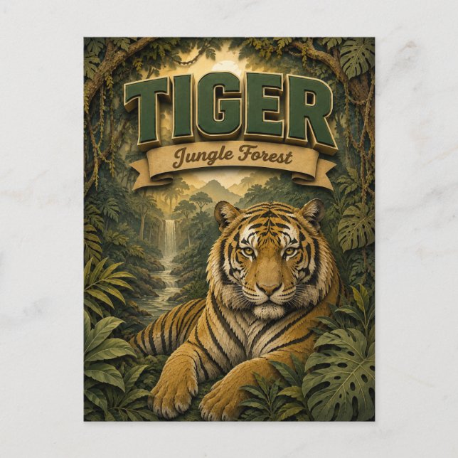 Postal Selva de tigres POPCUT (Anverso)