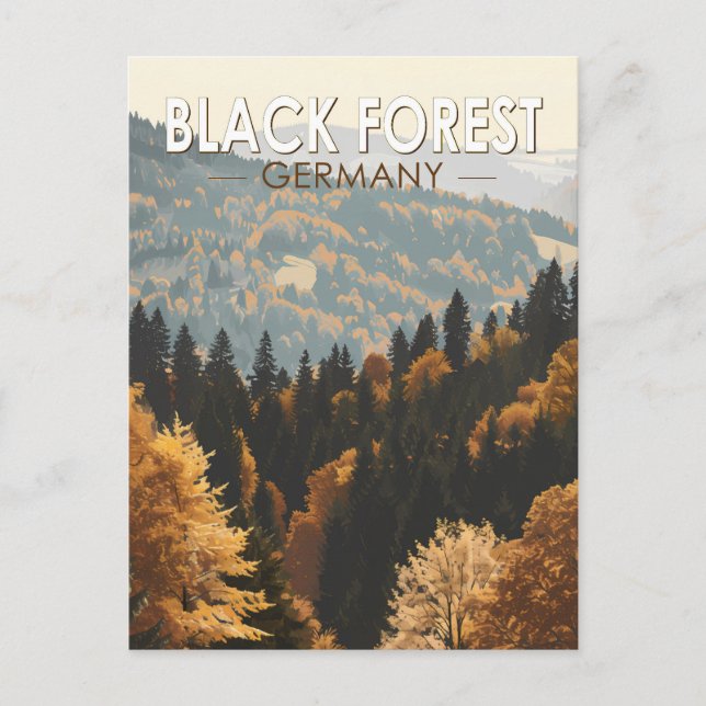 Postal Selva Negra Alemania Viaje de arte (Anverso)