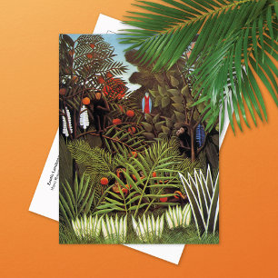 Postal Selva paisajística exótica Henri Rousseau