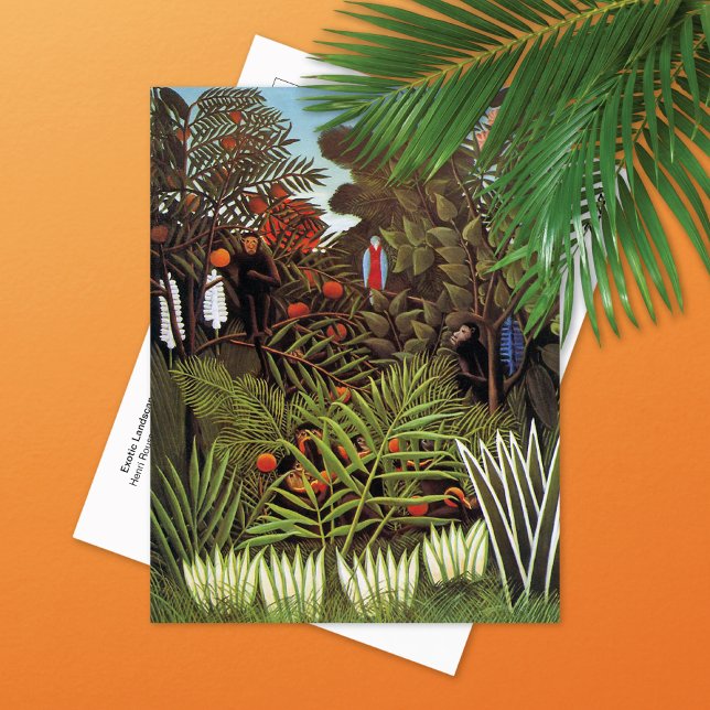 Postal Selva paisajística exótica Henri Rousseau (Subido por el creador)