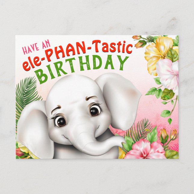 Postal Selva tropical Elephant Safari (Anverso)