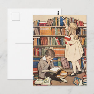 Postal Semana del Libro Infantil por Jessie Willcox Smith