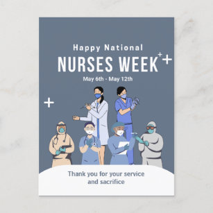 Postal Semana Nacional de Enfermeras de personalizable