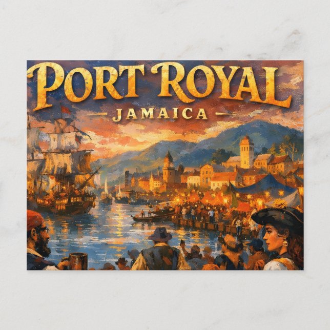 Postal Semana pirata en port royal (Anverso)