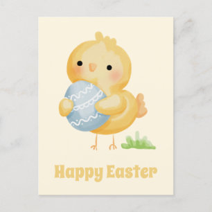 Postal Semana Santa! Cuto acuarela Chick
