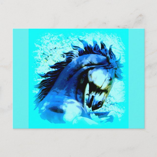 Postal semental mustang silvestre (Anverso)