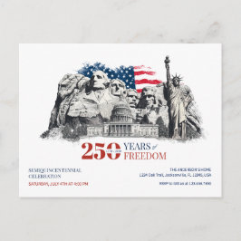 Postal Semicucentenario de América 250 años de libertad