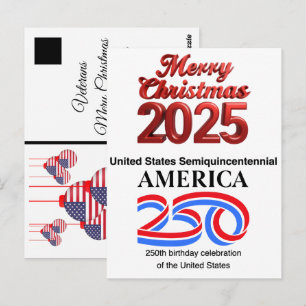 Postal Semicucentenario de Estados Unidos: Año Nuevo 2026
