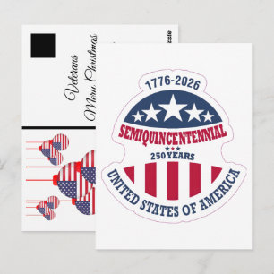 Postal Semicucentenario de Estados Unidos: Año Nuevo 2026