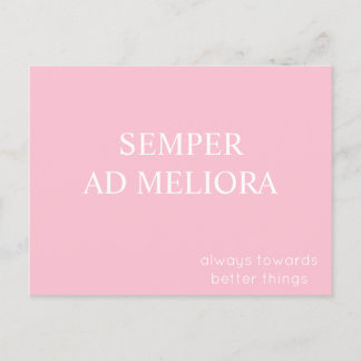 Postal Semper Ad Meliora Latin Cita Rosa