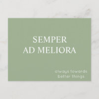 Semper Ad Meliora Latin Cita Sage Green
