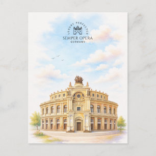 Postal Semper Opera Alemania   Lugar emblemático icónico 