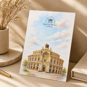 Postal Semper Opera Alemania   Lugar emblemático icónico 