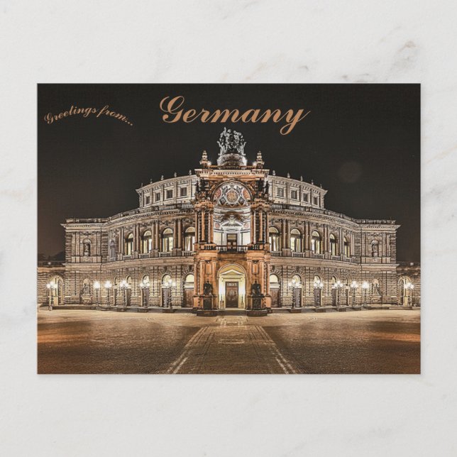 Postal Semperoper Dresden Alemania (Anverso)