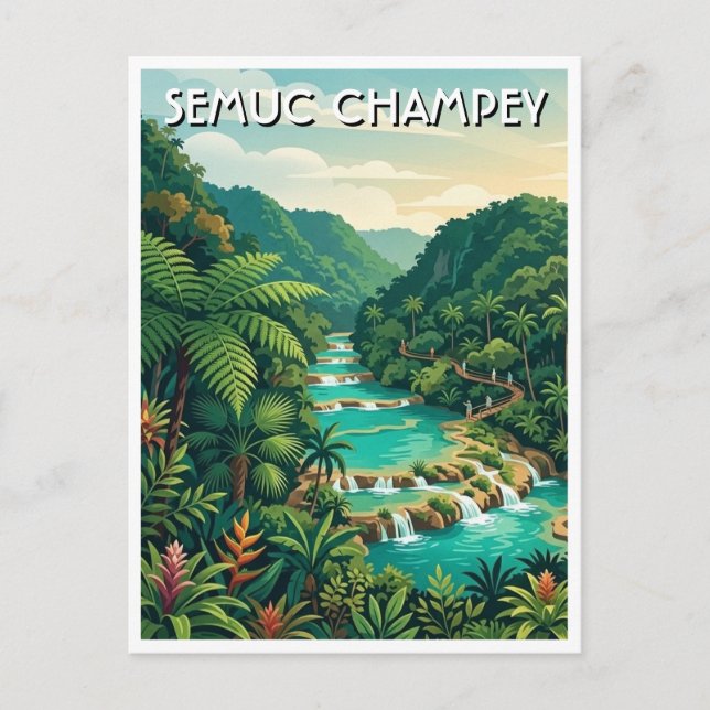 Postal Semuc Champey Guatemala Travel (Anverso)