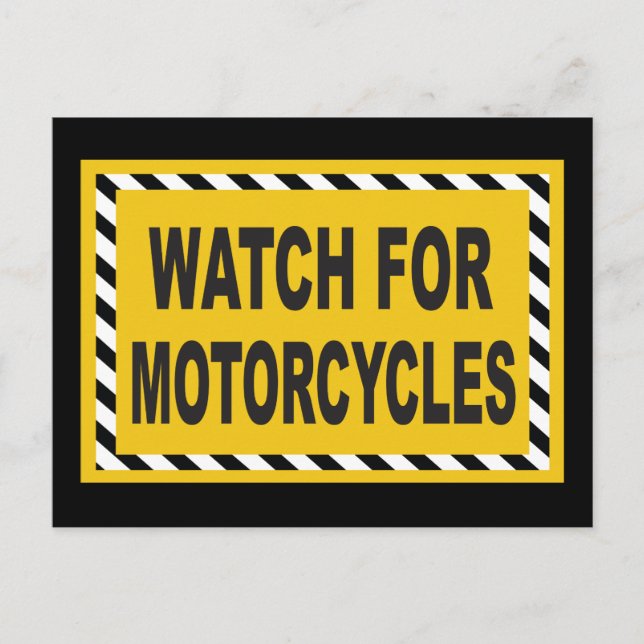 Postal Señal de advertencia de las motocicletas (Anverso)