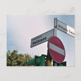 Postal Señal de calle del Vaticano