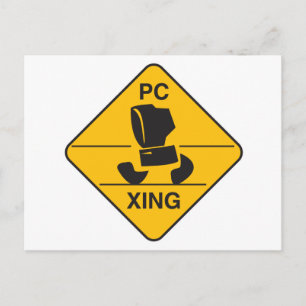 Postal señal de cruce (xing) de computadora