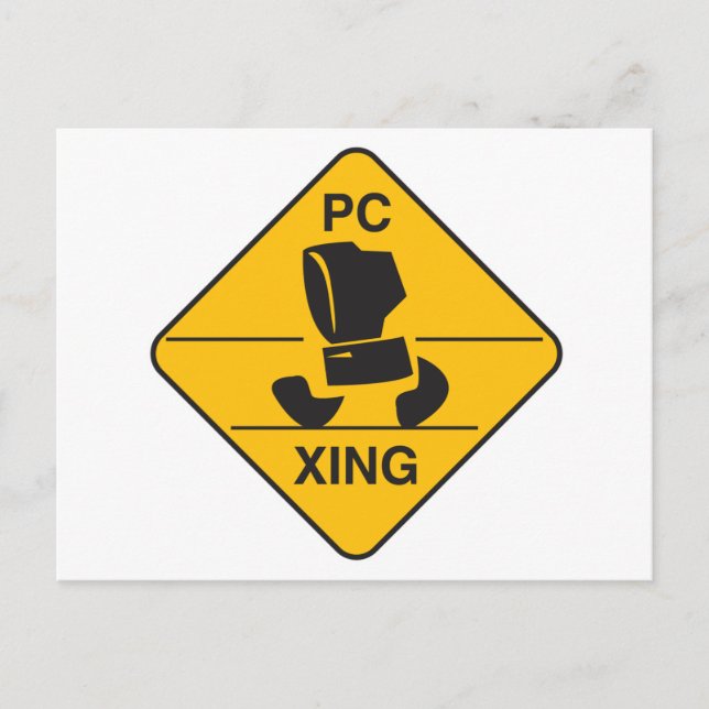 Postal señal de cruce (xing) de computadora (Anverso)