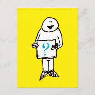 Postal Señal de hombre sonriente de dibujos animados sign