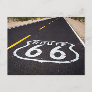Postal señal de la carretera Ruta 66, Arizona