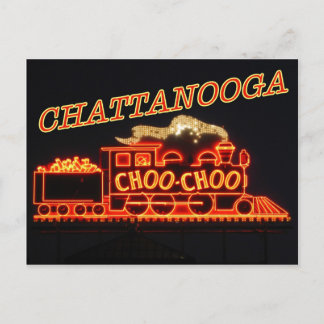 Postal Señal de neón de Chattanooga Choo Choo