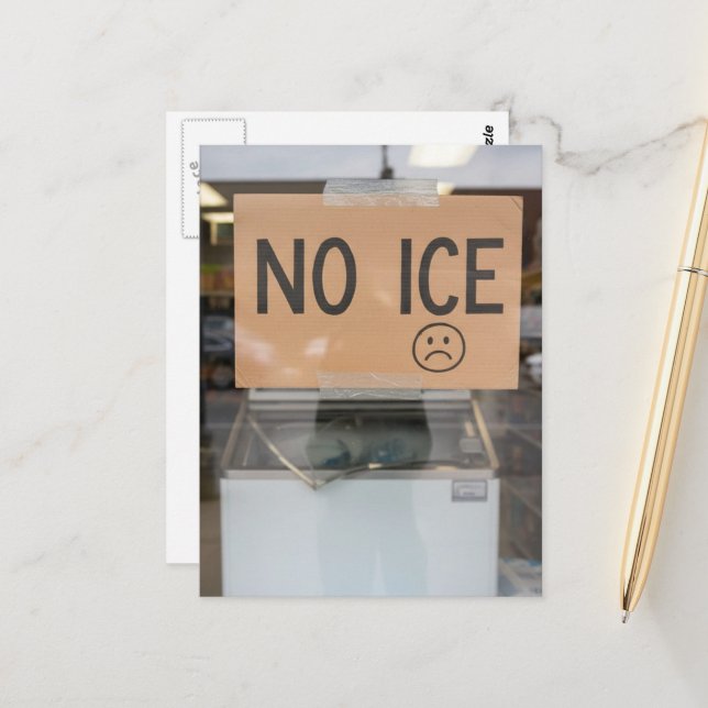 Postal señal de no hielo en una ventana (Anverso/Reverso In Situ)