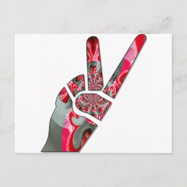 Postal Señal de paz con la mano (Anverso)