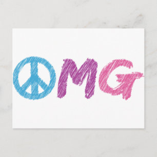 Postal señal de paz de omg