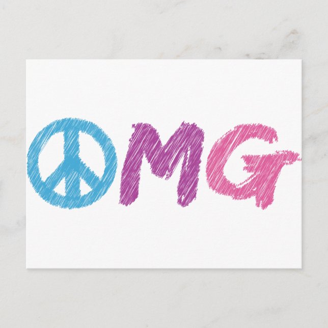 Postal señal de paz de omg (Anverso)