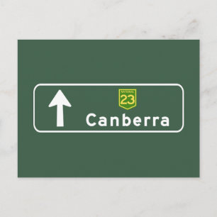 Postal Señal de tráfico de Canberra, Australia