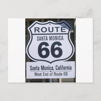 Postal Señal final de la Ruta Oficial 66 santa monica