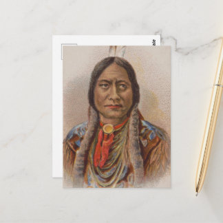 Postal Señales de humo: El jefe indio lakota está sentado