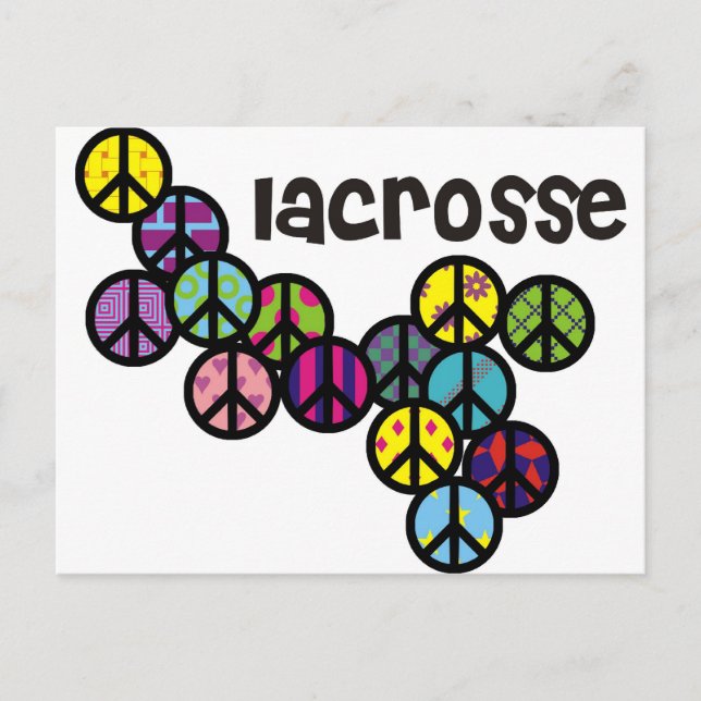Postal Señales de paz de Lacrosse rellenadas (Anverso)